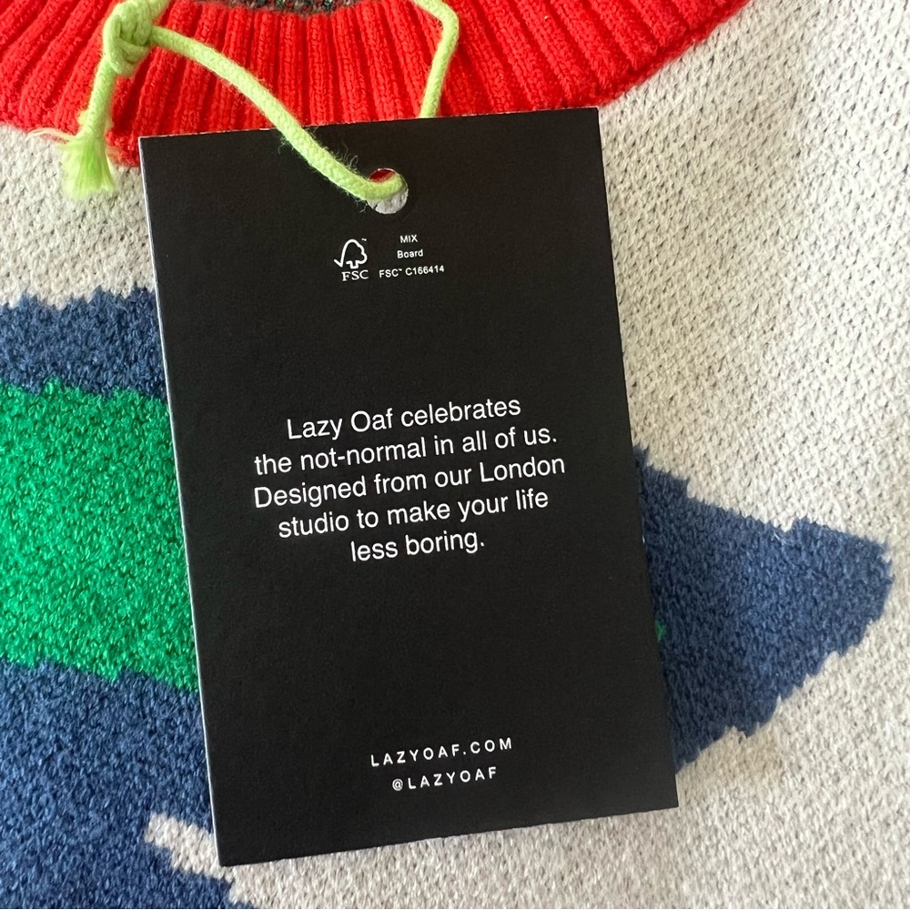 NWT Lazy Oaf - Bad Apple Oversized Sweater - Picture 9 of 13